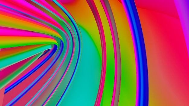 Kurve Farbverlauf bunten Hintergrund 3D-Rendering