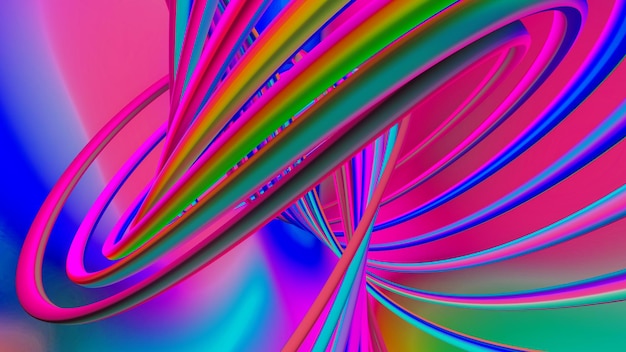 Kurve Farbverlauf bunten Hintergrund 3D-Rendering