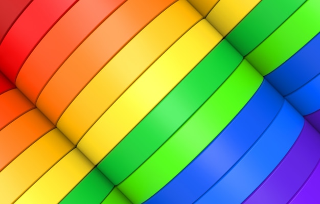 Foto kurvenplatten-designfahnen-wandhintergrund des regenbogens bunter lgbt diagonaler