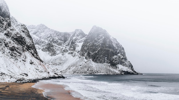 Kvalvika-Strand auf den Lofoten-Inseln, Norwegen