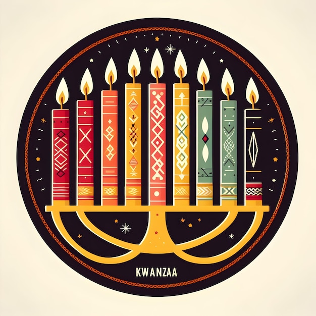 Kwanzaa-Feierlichkeiten Kerzen