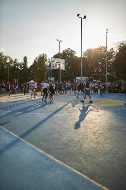 Kyiv Ucrania 15 de septiembre de 2021 Baloncesto en la calle