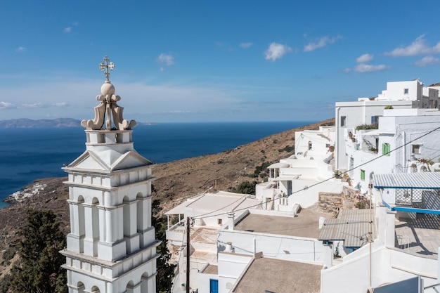 Kykladen Griechenland Tinos griechische Insel Kardiani Dorf Luftaufnahme