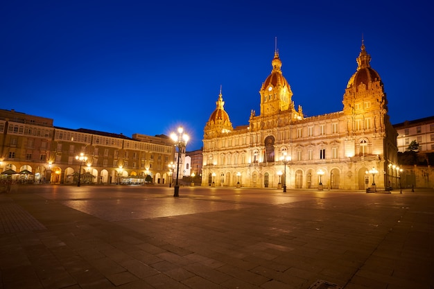 La Coruna Rathaus in Maria Pita Square Galicia