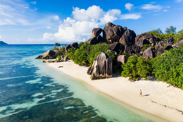 La digue, praia seychelles