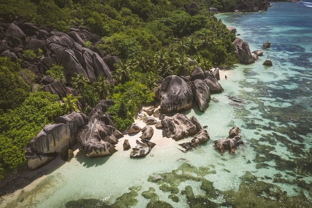 Foto la digue, praia seychelles