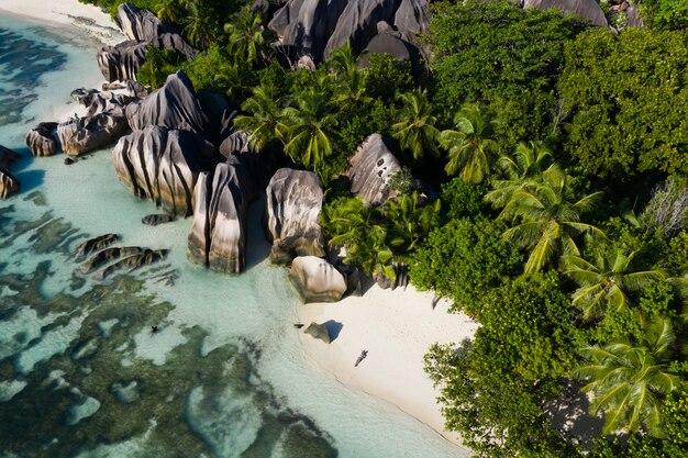 La Digue, Strand der Seychellen