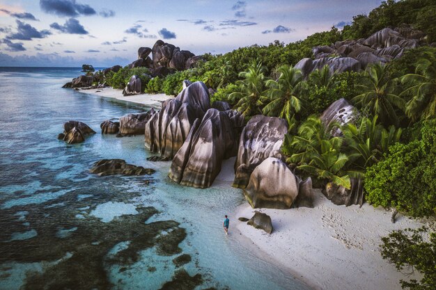 La Digue, Strand der Seychellen