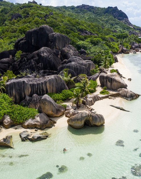 La Digue, Strand der Seychellen