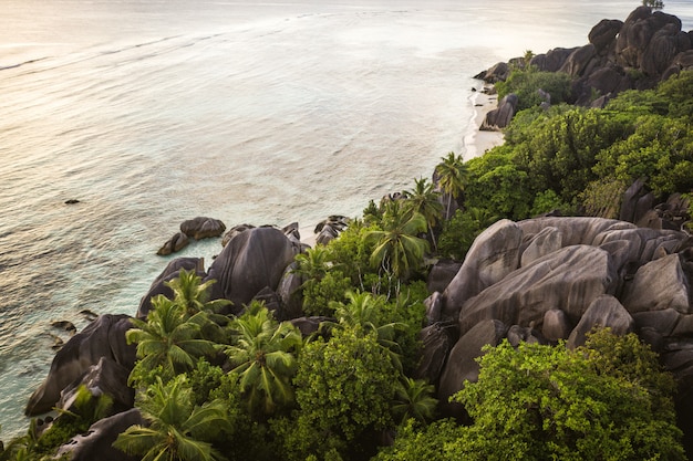 La Digue, Strand der Seychellen