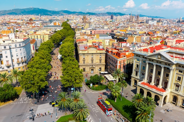 La rambla em barcelona, catalunha, espanha