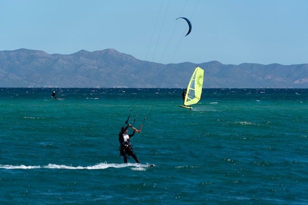 La ventana, méxico - 16 de fevereiro de 2020 - kitesurf no wi