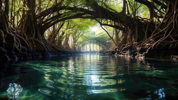 Laberinto del bosque de manglares
