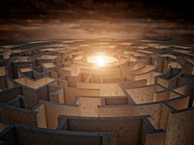 Laberinto circular 3d