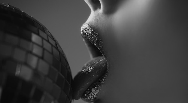 Lábios dourados sensuais lábios de metal dourado fashion maquiagem linda