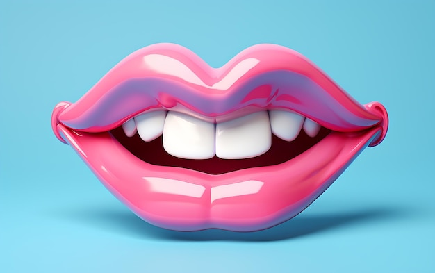 Foto los labios hermosos en 3d realistas