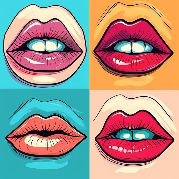 labios de mujer en color rojo