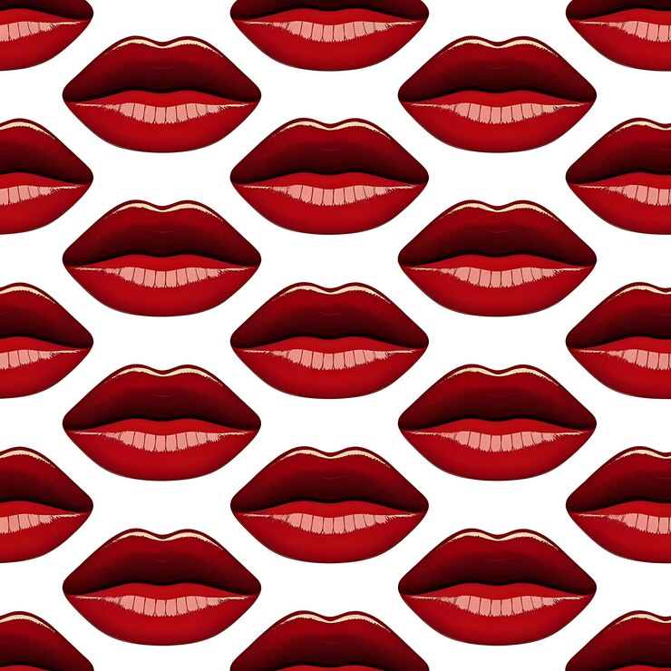 Foto labios de patrones sin fisuras