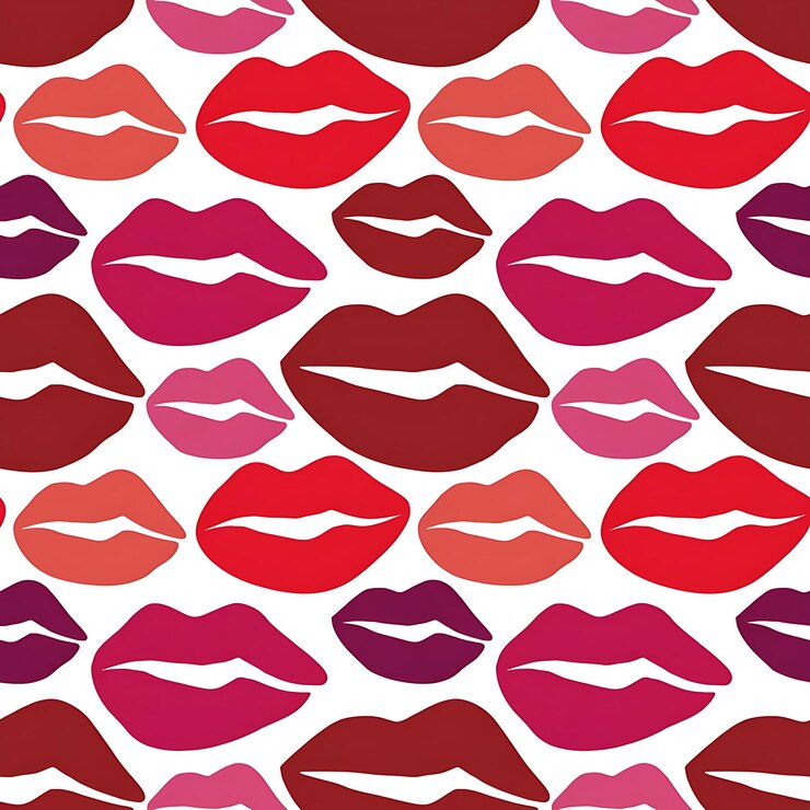 Foto labios de patrones sin fisuras