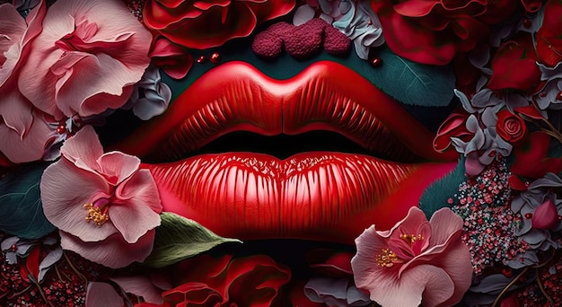 unos labios rojos