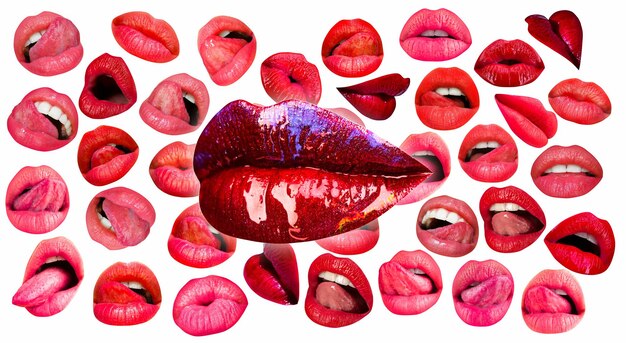 Labios sexy labios y boca labios rojos fondo labios femeninos