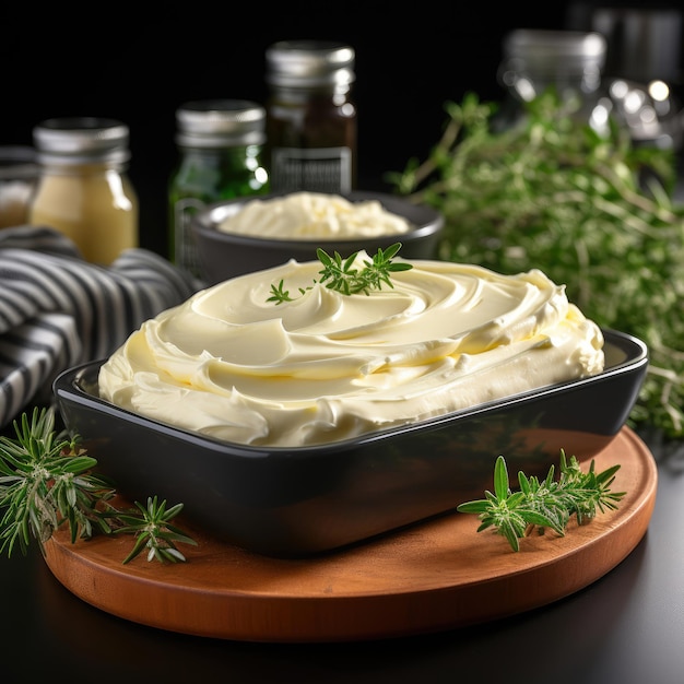 Labneh Dick und cremig gespannter Joghurt, der oft als Sprei oder Dip serviert wird Griechische Delikatesse