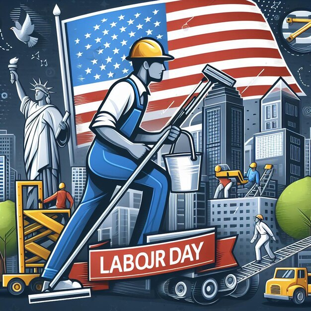 Labor Day Poster Flyer Banner kostenlose Fotos und Labor Day Hintergrund