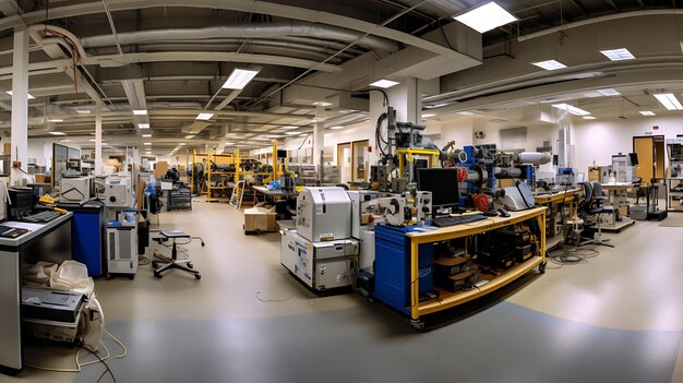 Foto laboratório de investigação e desenvolvimento do centro de inovação