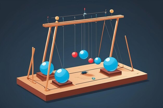 Foto laboratorio de física maravillas planos inclinados péndulos newtons cuna