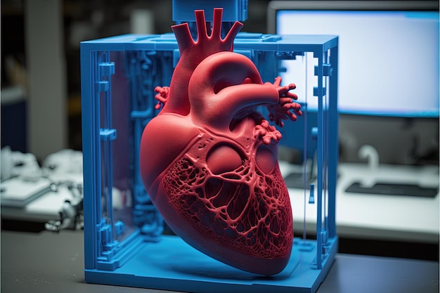 Laboratório para cultivo de órgãos humanos artificiais ilustração de alta resolução anatomia 8k desenvolvimento de medicina tecnologia ciência pesquisa inovação operação salva-vidas indústria AI