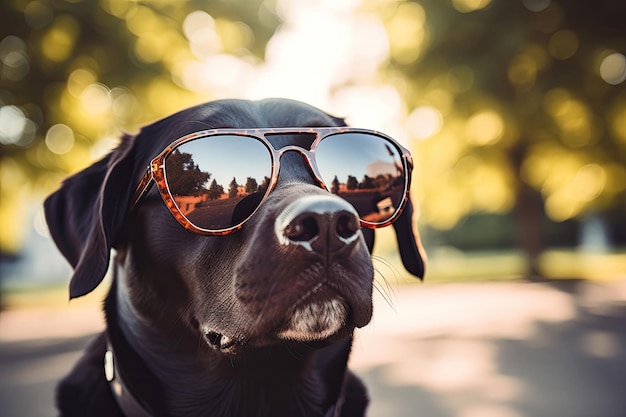 Labrador mit Brille