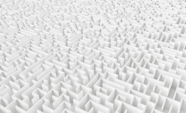 Labyrinth in Draufsicht 3D-Rendering