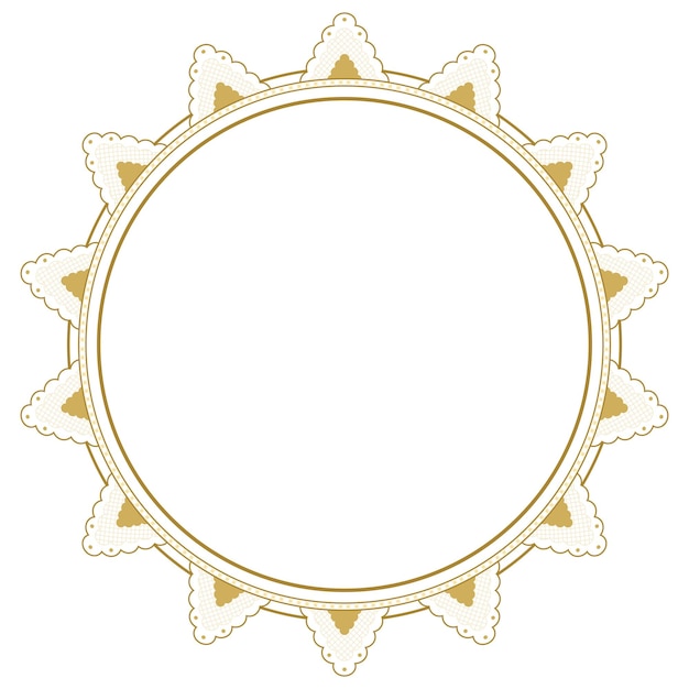 Lace Doily Rahmen png durchsichtige Kreisform im klassischen Design
