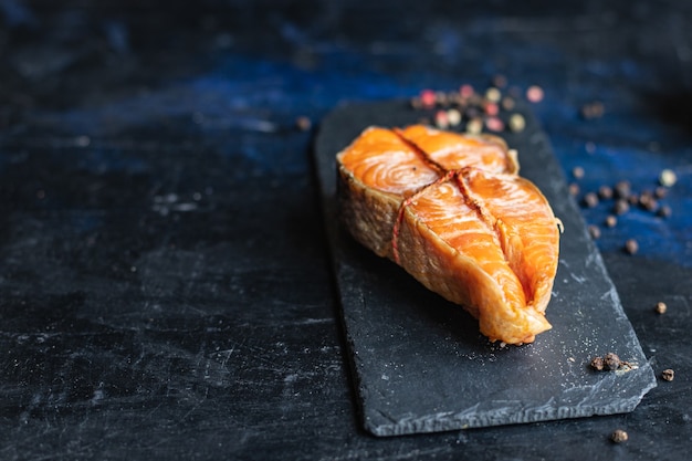 Lachs geräuchertes Steak Meeresfrüchte Fisch Snack Trend Mahlzeit