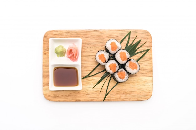 Lachs Maki Sushi- japanische Küche