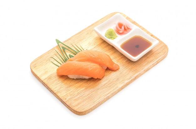 Lachs Nigiri Sushi - japanischer Essensstil