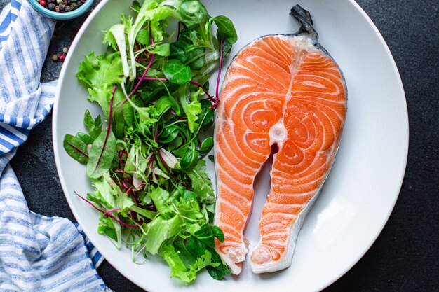 Lachs rohen roten Fisch Meeresfrüchte essfertig