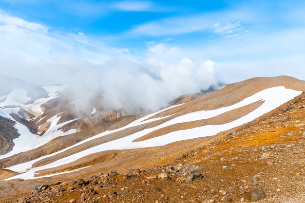 Las laderas del volcán Tolbachik, Kamchatka, Rusia