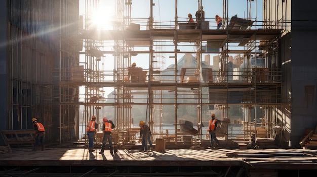 Lado del edificio de renovación