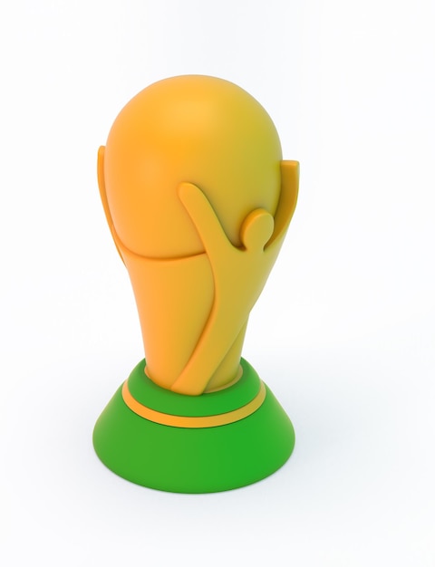 Lado Esquerdo da Copa do Mundo em Fundo Branco