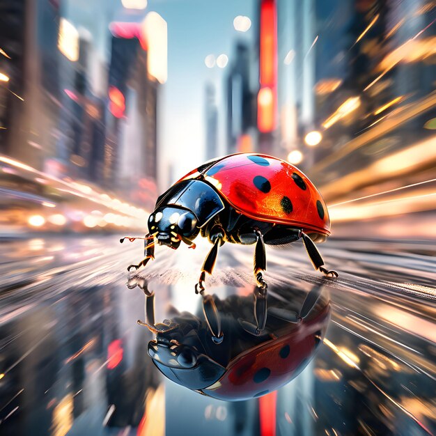 Ladybugs viaje alrededor del mundo ladybug en la ciudad