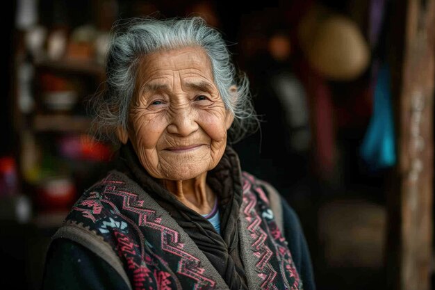 Lächelnde alte Frau