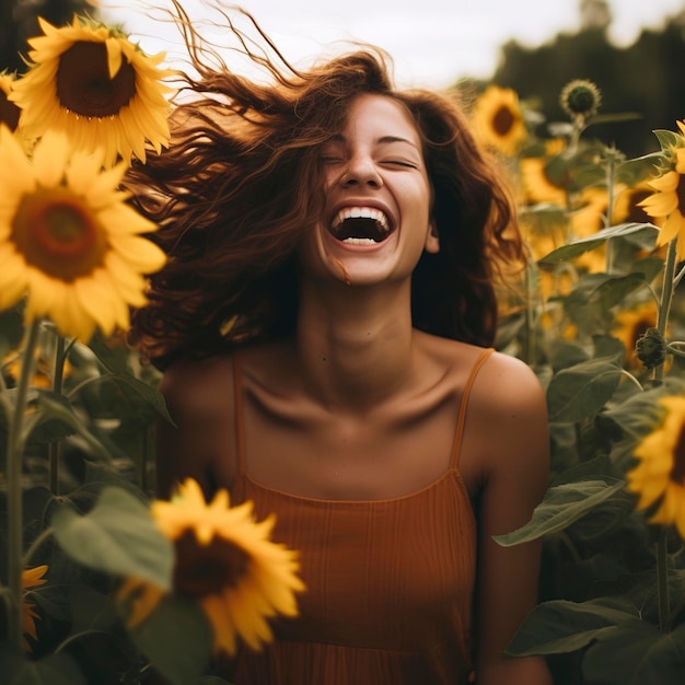 Lächelnde Fotografie glücklicher Menschen