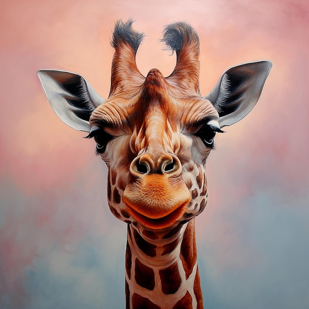 Lächelnde Giraffe