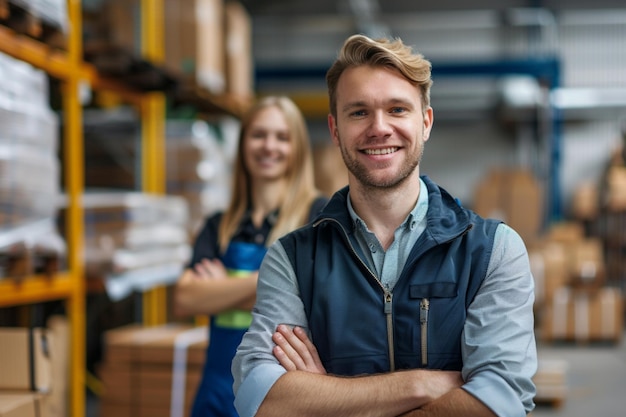 Foto lächelnde junge person, die zusammen steht porträt des personals im inneren des modernen job, das zur kamera lächelt