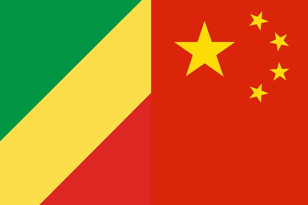 Länder unter der Flagge von Kongo und China