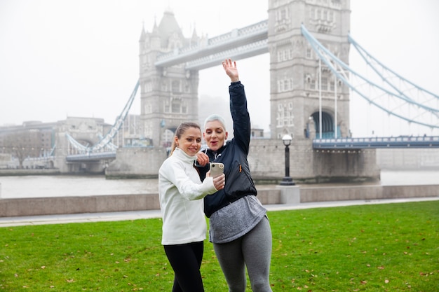 Foto läufer trainieren für den marathon