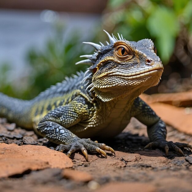 El lagarto dragón de agua australiano