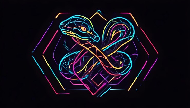 Foto un lagarto con un patrón colorido de la letra a