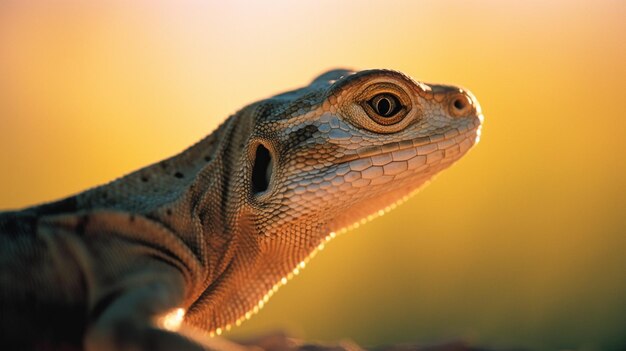 Un lagarto se ve al sol.